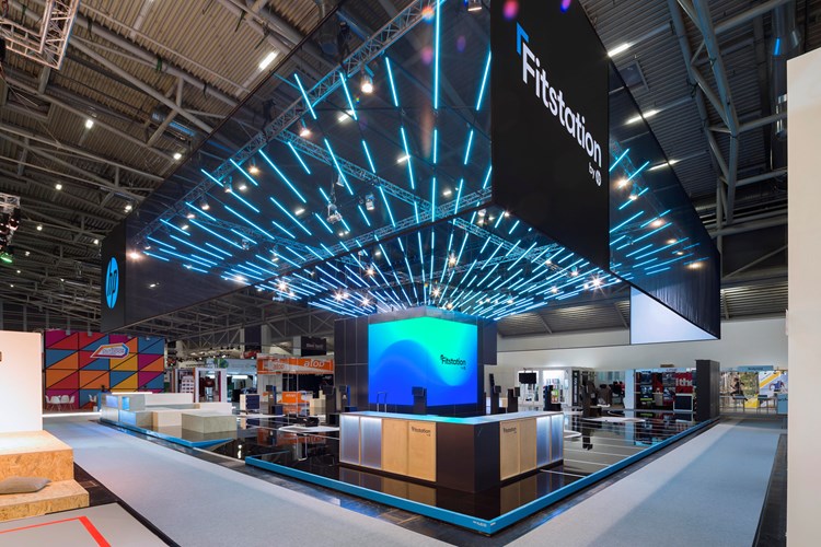 Beursstand met karakter voor HP - ISPO 2019 München (1)